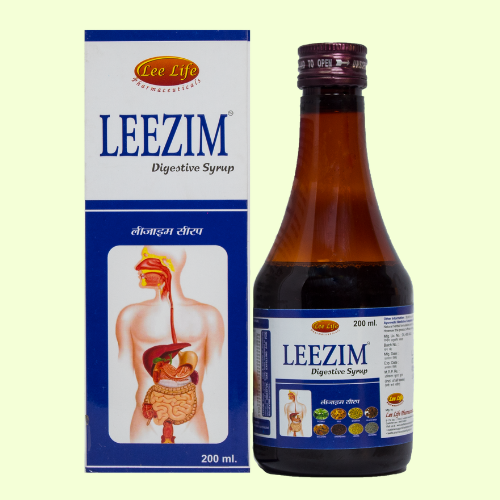 Leezim Ayurvedic Syrup for gas and acidity relief by leelife pharmaceuticals